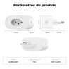 Tomada Inteligente ZigBee Tuya 16A Soquete sem fio Timing Plug 16A Mon