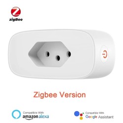 Tomada Inteligente ZigBee Tuya 16A Soquete sem fio Timing Plug 16A Mon