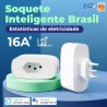 Tomada Inteligente ZigBee Tuya 16A Soquete sem fio Timing Plug 16A Mon