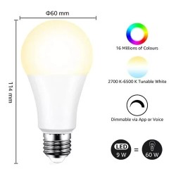 Lâmpada Inteligente Zigbee 3.0 Rgb Alexa Google 15w